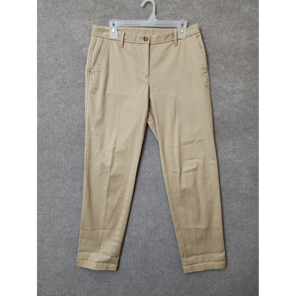 TALBOTS Relaxed Chino Pants Womens 6 Brown Stretch